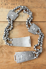 Aluminum Floral Etch Belt