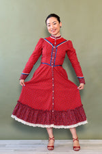 Eber Scarlet Calico Prairie Dress XS/S