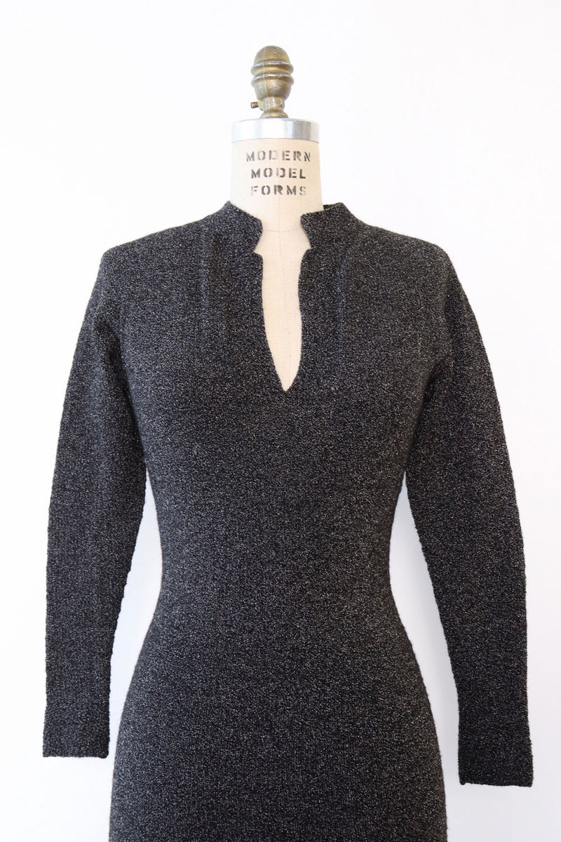 Metallic Gunmetal Sweater Dress XS/S