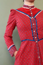 Eber Scarlet Calico Prairie Dress XS/S