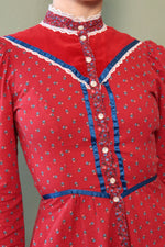 Eber Scarlet Calico Prairie Dress XS/S