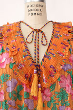 Mosaic Pleated Georgette Dress M-XL