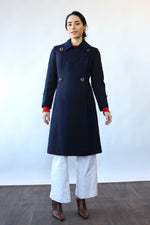 Navy Wool Tailored Mod Coat XS/S