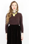 fuzzy brown sweater XS/S