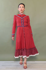 Eber Scarlet Calico Prairie Dress XS/S