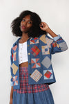 Patchwork Boxy Crop Jacket M/L