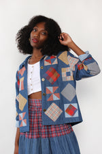 Patchwork Boxy Crop Jacket M/L