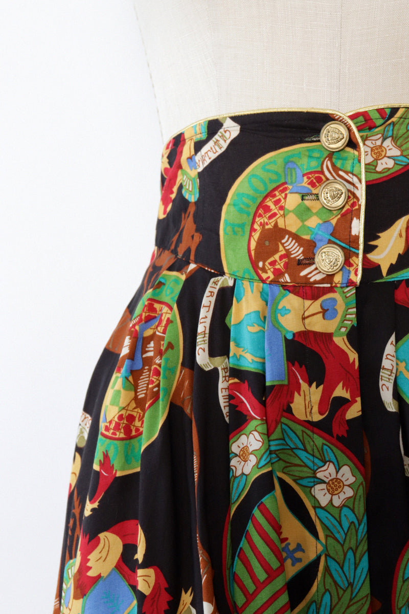 Carol Anderson Royal Crest Skirt M/L
