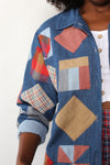 Patchwork Boxy Crop Jacket M/L