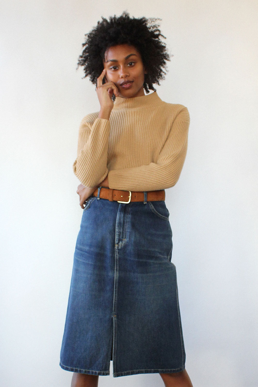 Krizia Camel Cashmere Sweater XS-M – OMNIA