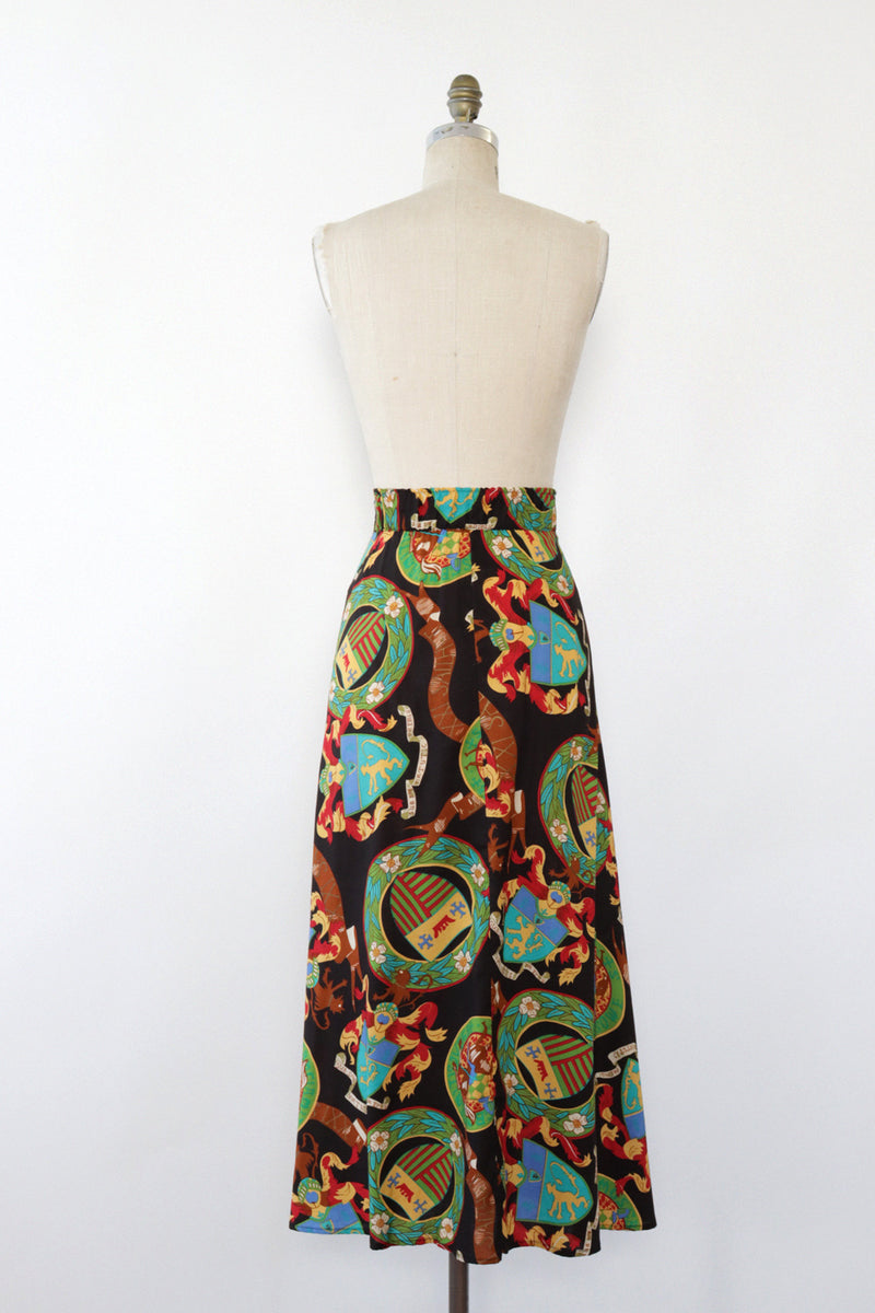 Carol Anderson Royal Crest Skirt M/L