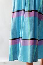 Blue Jasmine Plaid Midi XS/S