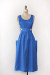 Cobalt Linen Pinafore S