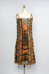 Criss Cross Batik Shift Dress S