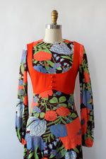 Poppy Print Maxi Dress XS