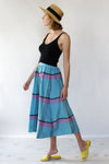 Blue Jasmine Plaid Midi XS/S