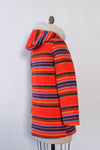 Technicolor Stripe Hooded Parka XS/S