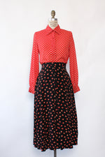 Ditsy Knot Rayon Skirt S