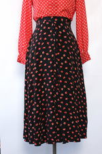 Ditsy Knot Rayon Skirt S