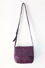 Desmo Violet Weave Leather Crossbody