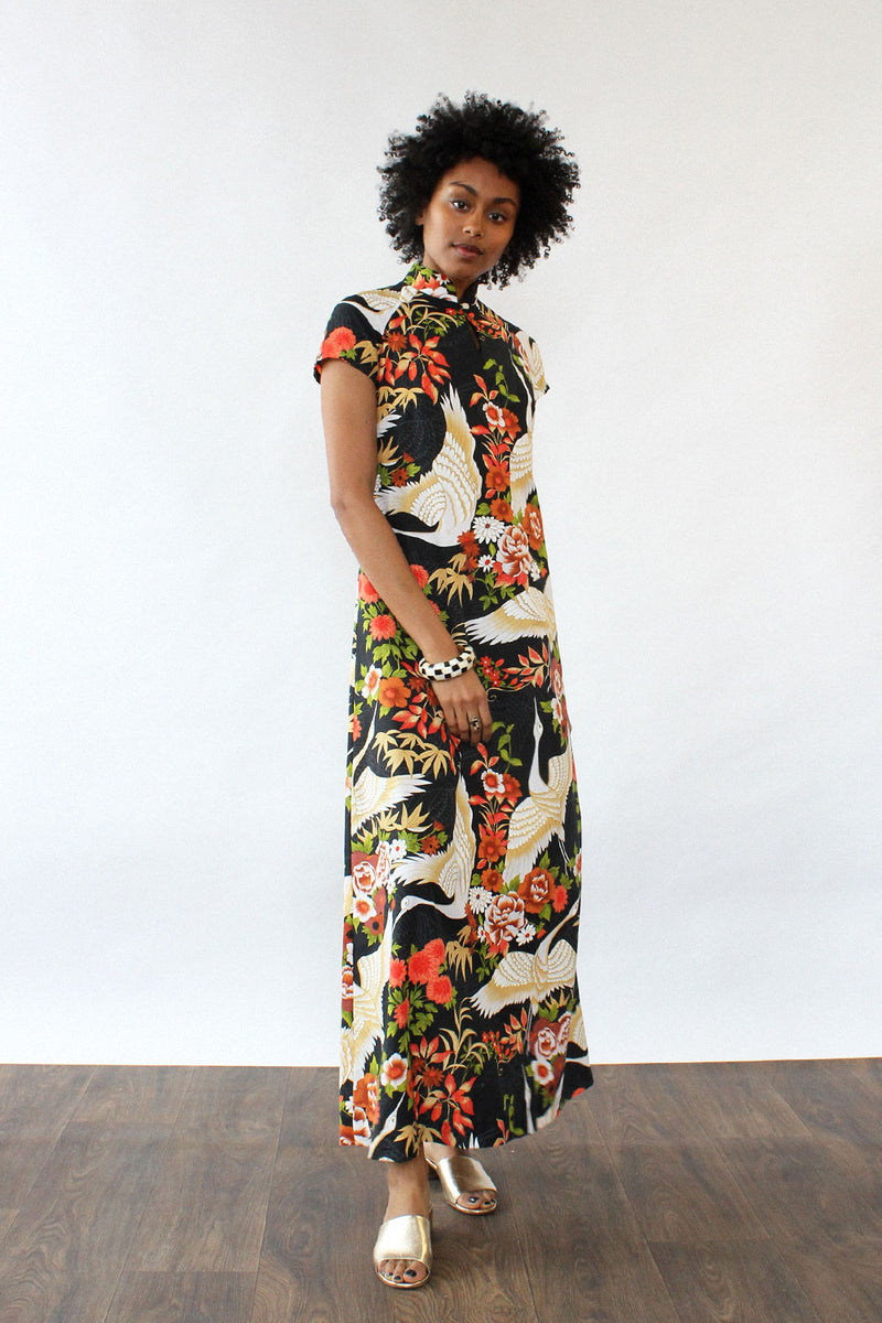 Hawaiian Phoenix Maxi Dress S/M
