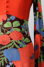 Poppy Print Maxi Dress XS