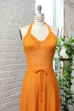 Mandarin Knit Halter Dress XS-M