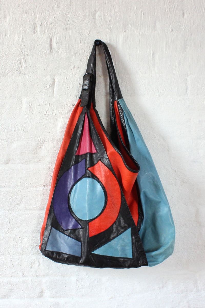 XL Slouchy Leather Abstract Bag