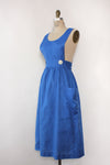 Cobalt Linen Pinafore S