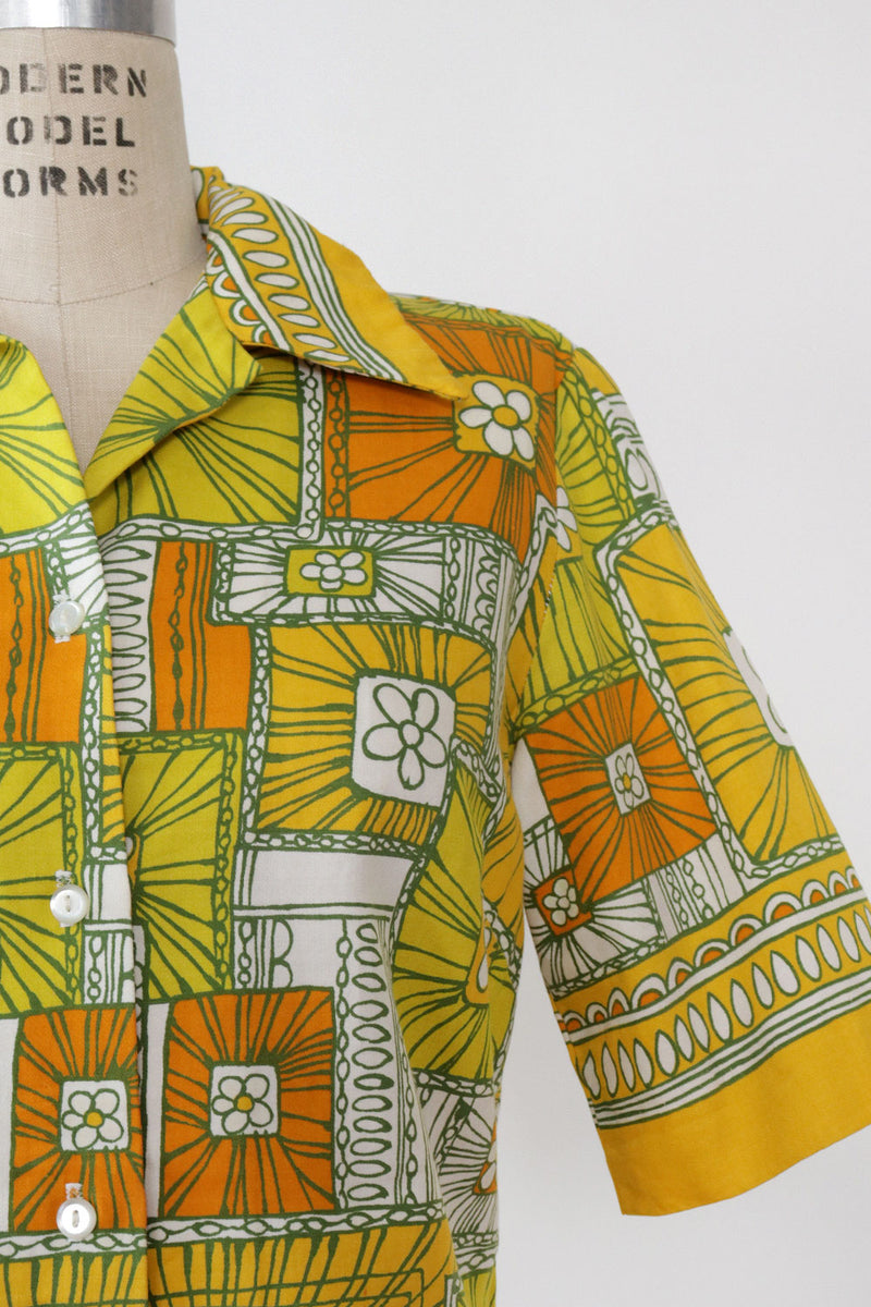 Alex Colman Sunburst Graphic Buttondown M/L
