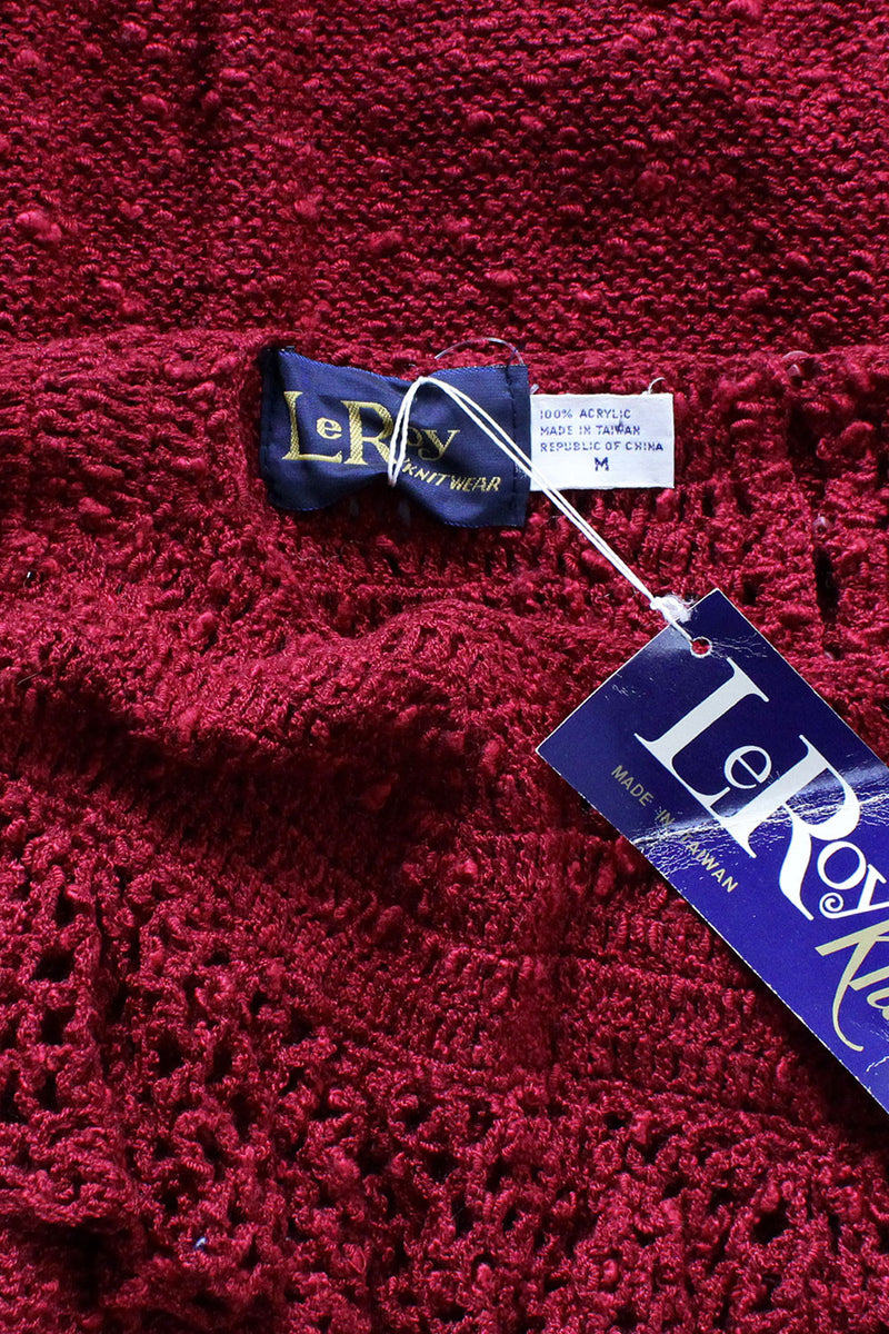 Burgundy Peasant Sweater M