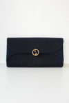 Navy Satin Gucci Clutch