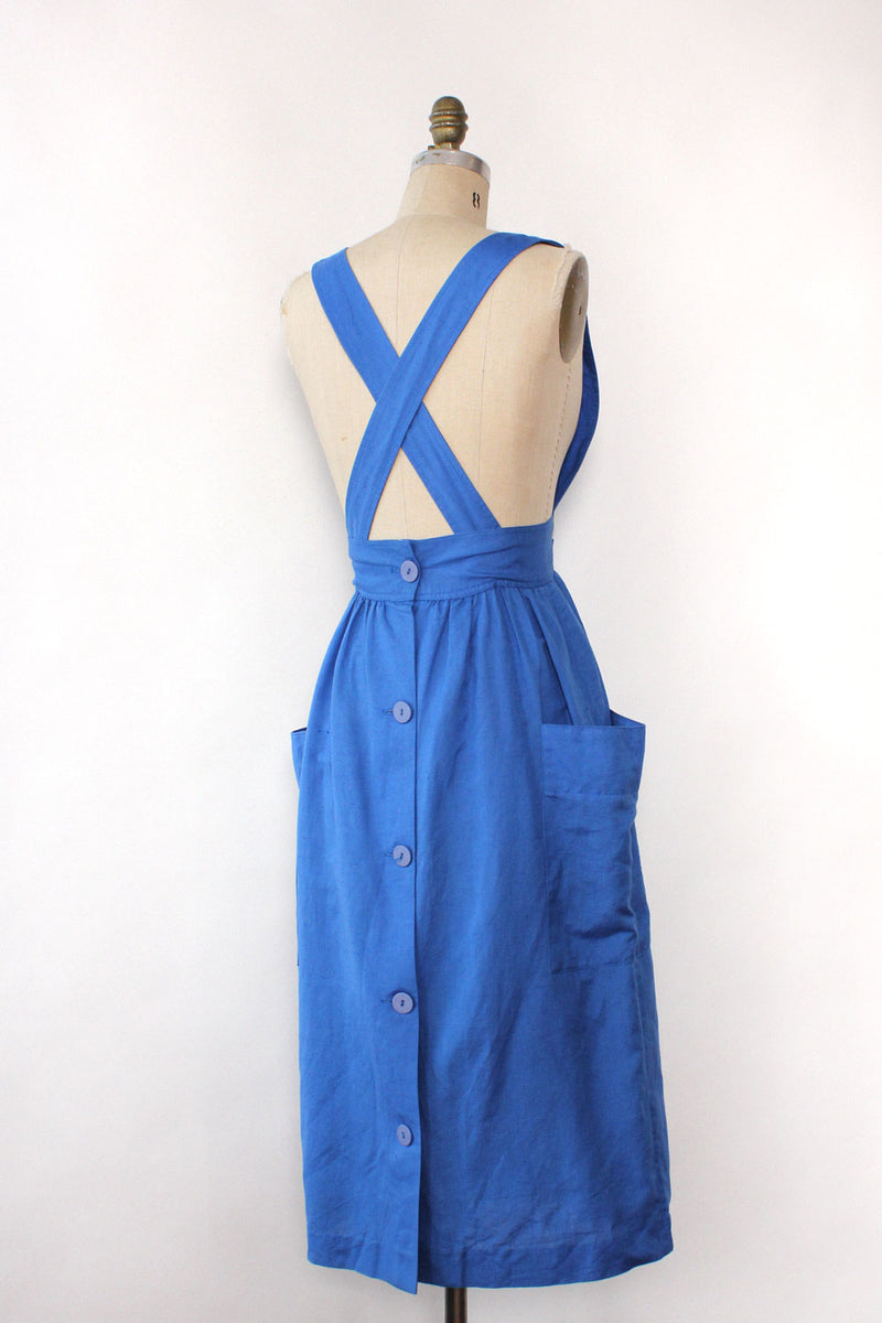 Cobalt Linen Pinafore S