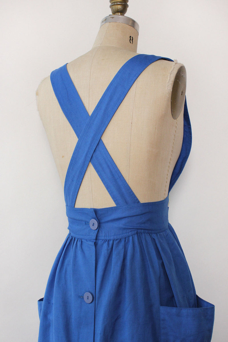 Cobalt Linen Pinafore S