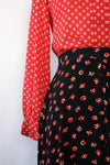 Ditsy Knot Rayon Skirt S