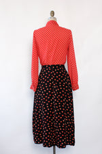Ditsy Knot Rayon Skirt S