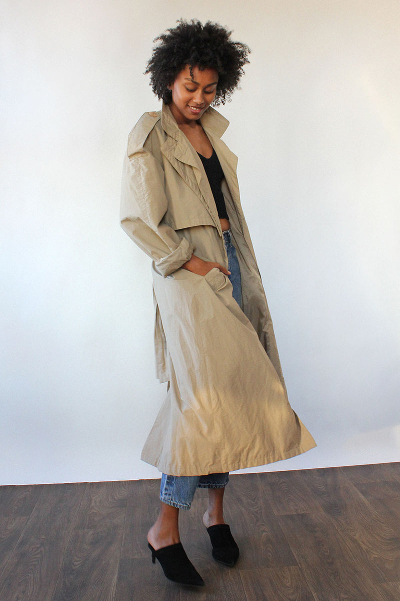 Levine Flyaway Trench Coat S-L
