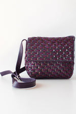 Desmo Violet Weave Leather Crossbody
