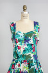 Tiered Tropical Tie Dress M