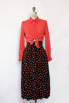 Ditsy Knot Rayon Skirt S