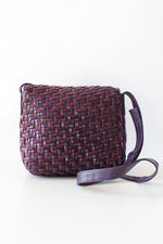 Desmo Violet Weave Leather Crossbody