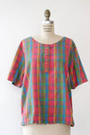 Soft Plaid Madras Top L/XL