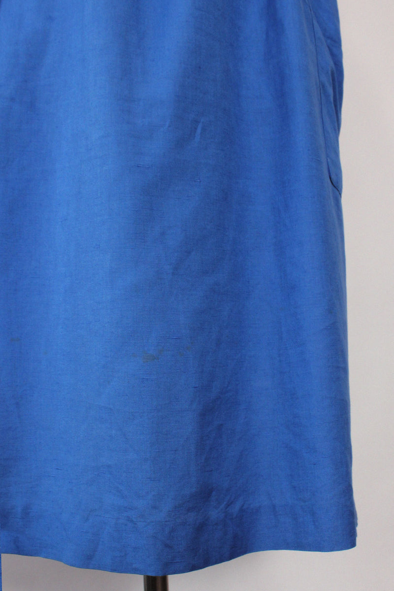 Cobalt Linen Pinafore S