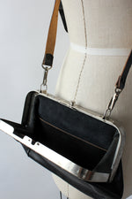 Riveted Frame Leather Bag