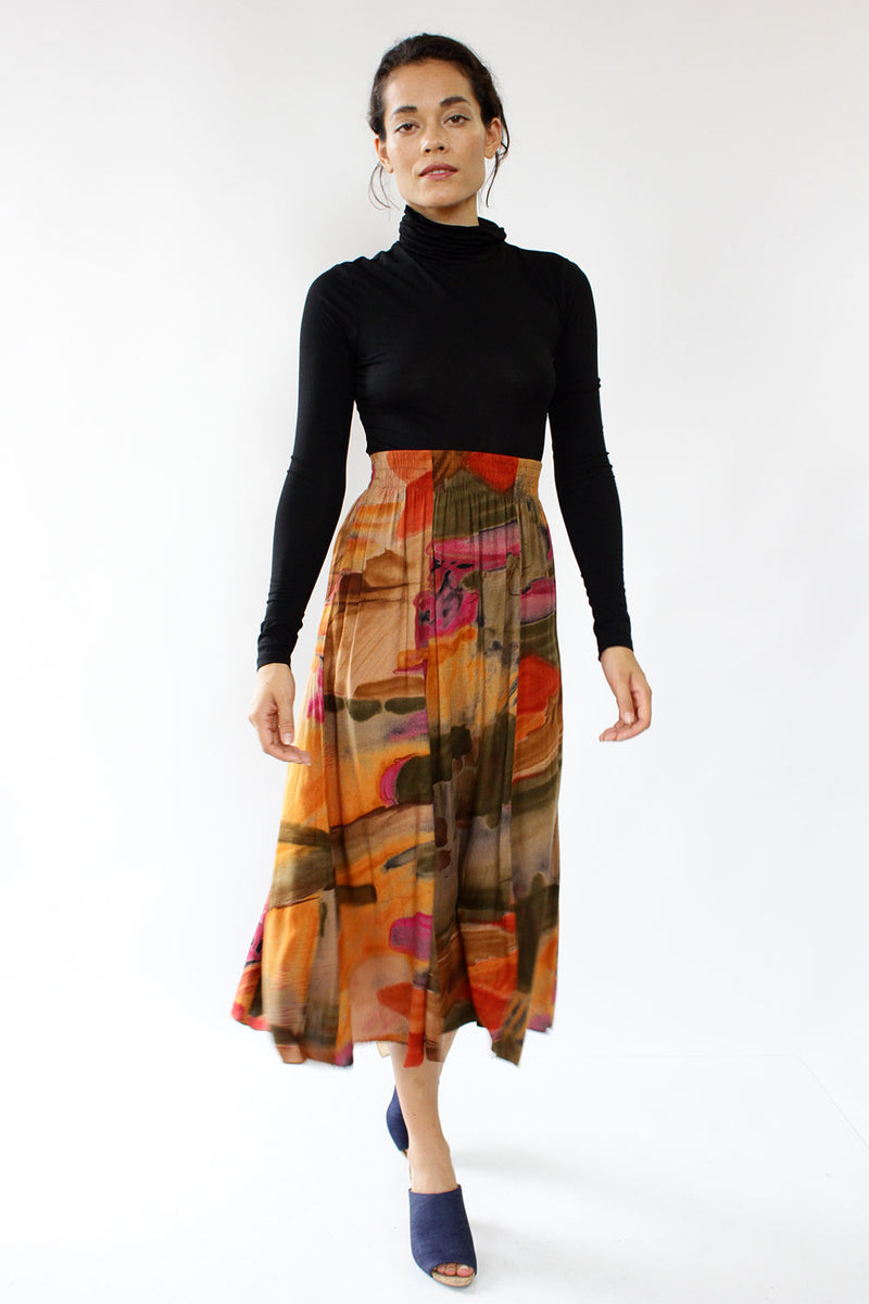 Morning Walk Abstract Skirt