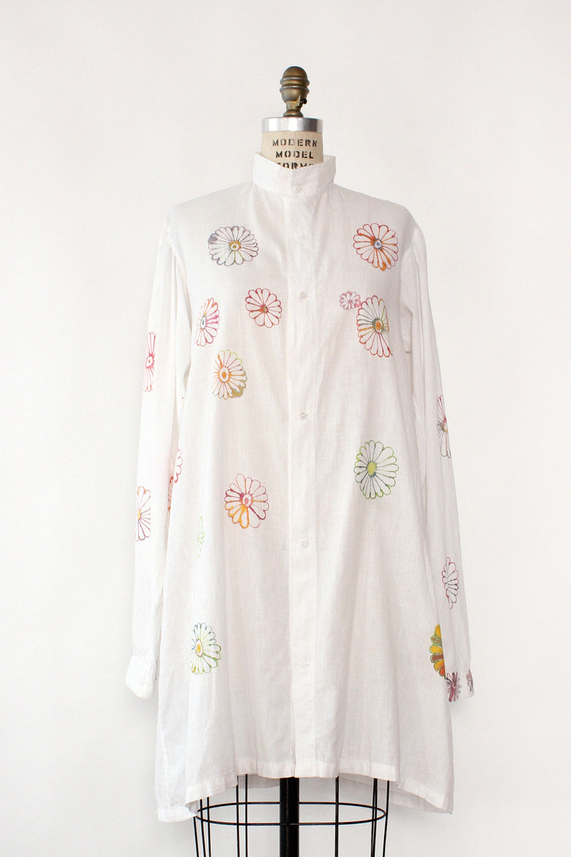 Antique Daisy Painted Shirtdress