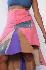 Chanel Upcycled Denim Burst Skirt M/L