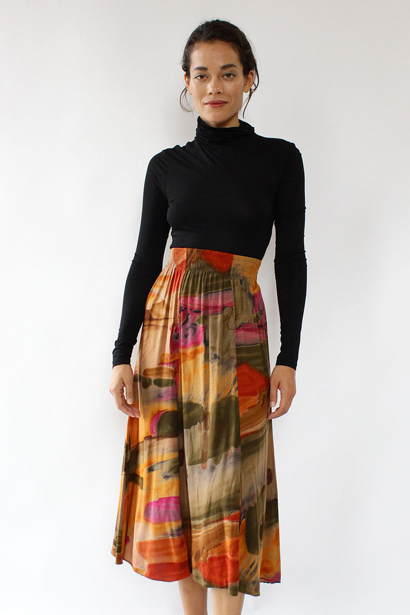 Morning Walk Abstract Skirt