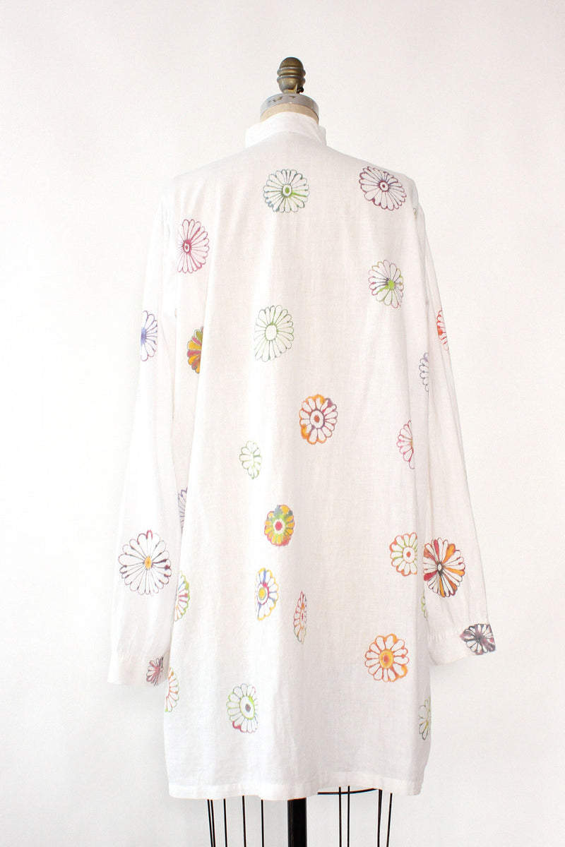 Antique Daisy Painted Shirtdress