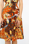 Giraffe Print Fit & Flare Dress M